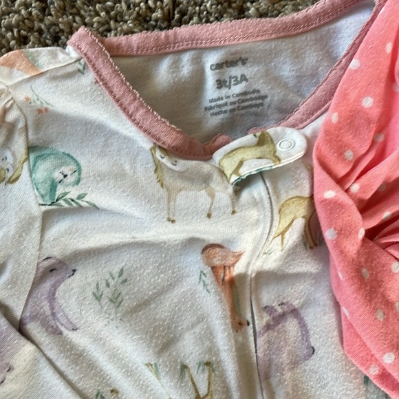 3T summer cotton footie pajamas lot - Picture 3 of 5